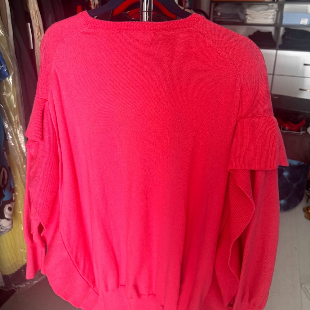 Pink Frill Sleeve sweater